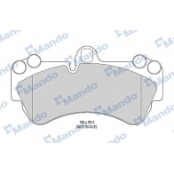 Тормозные колодки дисковые, комплект MANDO VNV U3I 1439978997 MBF015783