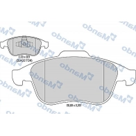 Тормозные колодки дисковые, комплект MANDO MBF015799 Renault Scenic (JZ) 3 Минивэн 1.4 16V (JZ0F. JZ1V) 131 л.с. 2009 – 2025 EM EKNA