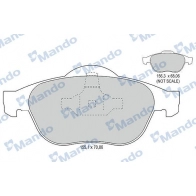 Тормозные колодки дисковые, комплект MANDO MBF015802 D BQPG Renault Scenic (JM) 2 Минивэн 1.9 dCi (JM15) 110 л.с. 2005 – 2025