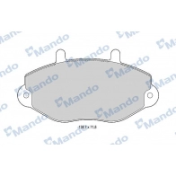 Тормозные колодки дисковые, комплект MANDO 126 3B 1439979018 MBF015814