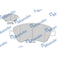 Тормозные колодки дисковые, комплект MANDO MBF015885 F5 GCXG 1439979069