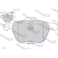 Тормозные колодки дисковые, комплект MANDO MBF016042 1439979118 QQN2Y 1H