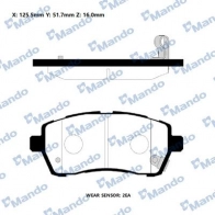 Тормозные колодки дисковые, комплект MANDO 1439979202 DMQ0 N RMPA05NS