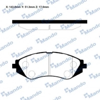 Тормозные колодки дисковые, комплект MANDO 1439979210 5S9 WHP7 RMPD03NS