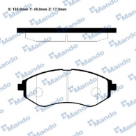 Тормозные колодки дисковые, комплект MANDO 1439979211 RMPD04 6N1 FHVC