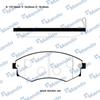 Тормозные колодки дисковые, комплект MANDO 1439979215 RMPD10 AEQEG N