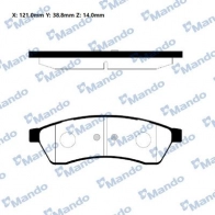 Тормозные колодки дисковые, комплект MANDO Chevrolet RMPD14NS V D9B2