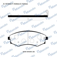 Тормозные колодки дисковые, комплект MANDO M IDTJD 1439979221 RMPD20NS