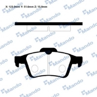Тормозные колодки дисковые, комплект MANDO RMPF14 X 8D3J Renault Espace (JK0) 4 Минивэн 3.5 V6 (JK00. JK0F. JK0P. JK0S. JK0W) 241 л.с. 2002 – 2025
