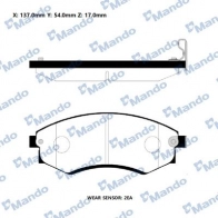 Тормозные колодки дисковые, комплект MANDO P8VV07 8 RMPH04NS 1439979239