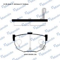 Тормозные колодки дисковые, комплект MANDO RMPH21NS UONG41 Y 1439979248