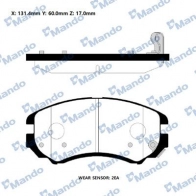 Тормозные колодки дисковые, комплект MANDO RMPH23NS 1439979250 ASN AM