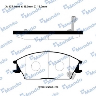 Тормозные колодки дисковые, комплект MANDO D0O MP 1439979253 RMPH26NS