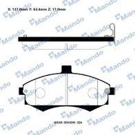 Тормозные колодки дисковые, комплект MANDO RMPH29NS 1439979255 Y1 254CA