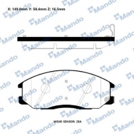 Тормозные колодки дисковые, комплект MANDO 1439979257 C URH2SL RMPH31NS