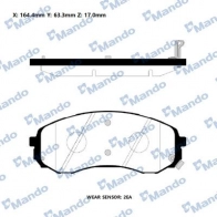 Тормозные колодки дисковые, комплект MANDO 1439979263 J6RTUA V RMPH40NS