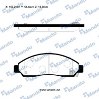 Тормозные колодки дисковые, комплект MANDO RMPI03NS I VATG0 Great Wall Wingle 5 Пикап