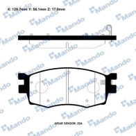 Тормозные колодки дисковые, комплект MANDO P HI8WLC 1439979305 RMPK29NS