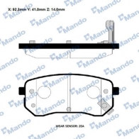 Тормозные колодки дисковые, комплект MANDO RMPK30NS 1439979306 B9I6 1W