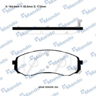 Тормозные колодки дисковые, комплект MANDO ES 6DXME RMPK32NS 1439979307