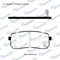 Тормозные колодки дисковые, комплект MANDO RMPK33NS Z6RKE Q 1439979308