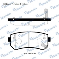 Тормозные колодки дисковые, комплект MANDO RMPK42NS 1439979315 SAG TD