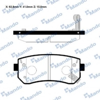 Тормозные колодки дисковые, комплект MANDO 9SCS WWS RMPK46NS 1439979319