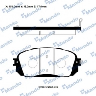 Тормозные колодки дисковые, комплект MANDO RMPK51 1439979324 TZ0 5C