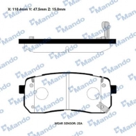 Тормозные колодки дисковые, комплект MANDO V5J4 2C 1439979325 RMPK52