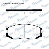 Тормозные колодки дисковые, комплект MANDO RMPM01NS OXJC D Mitsubishi Lancer 6 (C6, C7) Хэтчбек