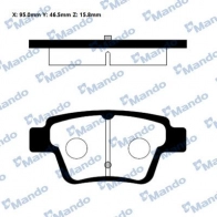 Тормозные колодки дисковые, комплект MANDO 1439979345 9LGT7 P RMPP12NS