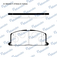 Тормозные колодки дисковые, комплект MANDO RMPT01NS G 4YL1 1439979347