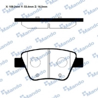 Тормозные колодки дисковые, комплект MANDO 9HDG V 1439979366 RMPU02NS