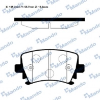 Тормозные колодки дисковые, комплект MANDO 23YA X9Y RMPU03NS 1439979367