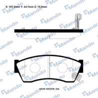 Тормозные колодки дисковые, комплект MANDO RMPZ04NS 8GS7B JJ 1439979371