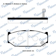 Тормозные колодки дисковые, комплект MANDO Y 1JEQZ 1439979374 RMPZ07