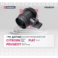 Датчик массового расхода воздуха Citroen: Jumper I 01- Fiat: Ducato II 01- Peugeot: Boxer I 01- MARSHALL 1441202143 93YPUW 7 MSE8009