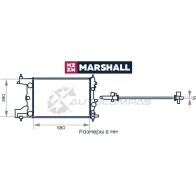 Радиатор охлаждения двигателя Chevrolet Cruze I (1.8) 09-, Opel Astra J 09- (МКПП) MARSHALL M4991016 1441202032 0 TMZ7L - Изображение 2