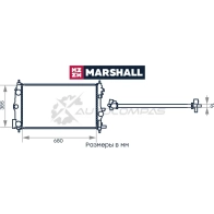 Радиатор охлаждения двигателя Chevrolet Cruze I 09-, Opel Astra J 09- (АКПП) MARSHALL M4991017 1441202036 I4JN JP4 - Изображение 2
