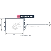 Радиатор кондиционера Chevrolet Aveo II 11-, Cobalt II 11-, Opel Mokka 12- MARSHALL M4991062 EMG U9 1441202039 - Изображение 2