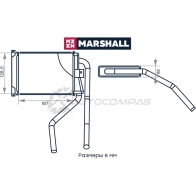 Радиатор отопителя Daewoo Nexia 94- MARSHALL 1441202047 P JLB7CT M4991103 - Изображение 2
