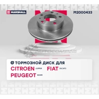 Диск тормозной Citroen Jumper I, II 94-, Fiat Ducato II, III 94-, Peugeot Boxer I, II 94- MARSHALL 1437232086 M2000433 0B0K K - Изображение 3