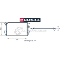 Радиатор кондиционера Citroen C-Crosser 07-, Mitsubishi ASX 10-, Lancer X 07-, Outlander II 06- MARSHALL 1441202435 M4991058 9AY8S K5 - Изображение 2