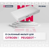Фильтр салонный Citroen C5 I 00-, C6 05-, Peugeot 407 04- MARSHALL 1441202436 MC3542 9 5XOA3H - Изображение 2