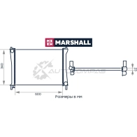 Радиатор охлаждения двигателя Ford Fiesta V 02-, Fusion 02-, Mazda 2 03- MARSHALL 1441202661 M4991025 5R2 AP34 - Изображение 2
