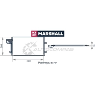 Радиатор кондиционера Ford Focus II 04-, C-Max I 03-, Volvo C30 06-, S40 II 04-, V50 03- MARSHALL M4991056 1441202690 M VBYUG - Изображение 2