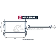 Радиатор охлаждения двигателя Ford Transit VII 06- (МКПП без конд.) MARSHALL 1441202745 M4991046 OFXRH D - Изображение 2