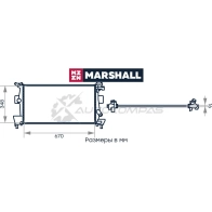 Радиатор охлаждения двигателя Ford Focus III 10-, C-Max II 11- MARSHALL 1441202871 M5UQKE 2 M4991024 - Изображение 2