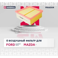 Фильтр воздушный Ford Ecosport 14-, Fiesta VI 08-, Mazda 2 II 08- MARSHALL 1441202973 K1 I7Q4 MA6004 - Изображение 2