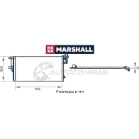 Радиатор кондиционера Ford Focus III 10-, Kuga II 13-, C-Max II 11- MARSHALL 1441202999 XZ6JZE U M4991084 - Изображение 2